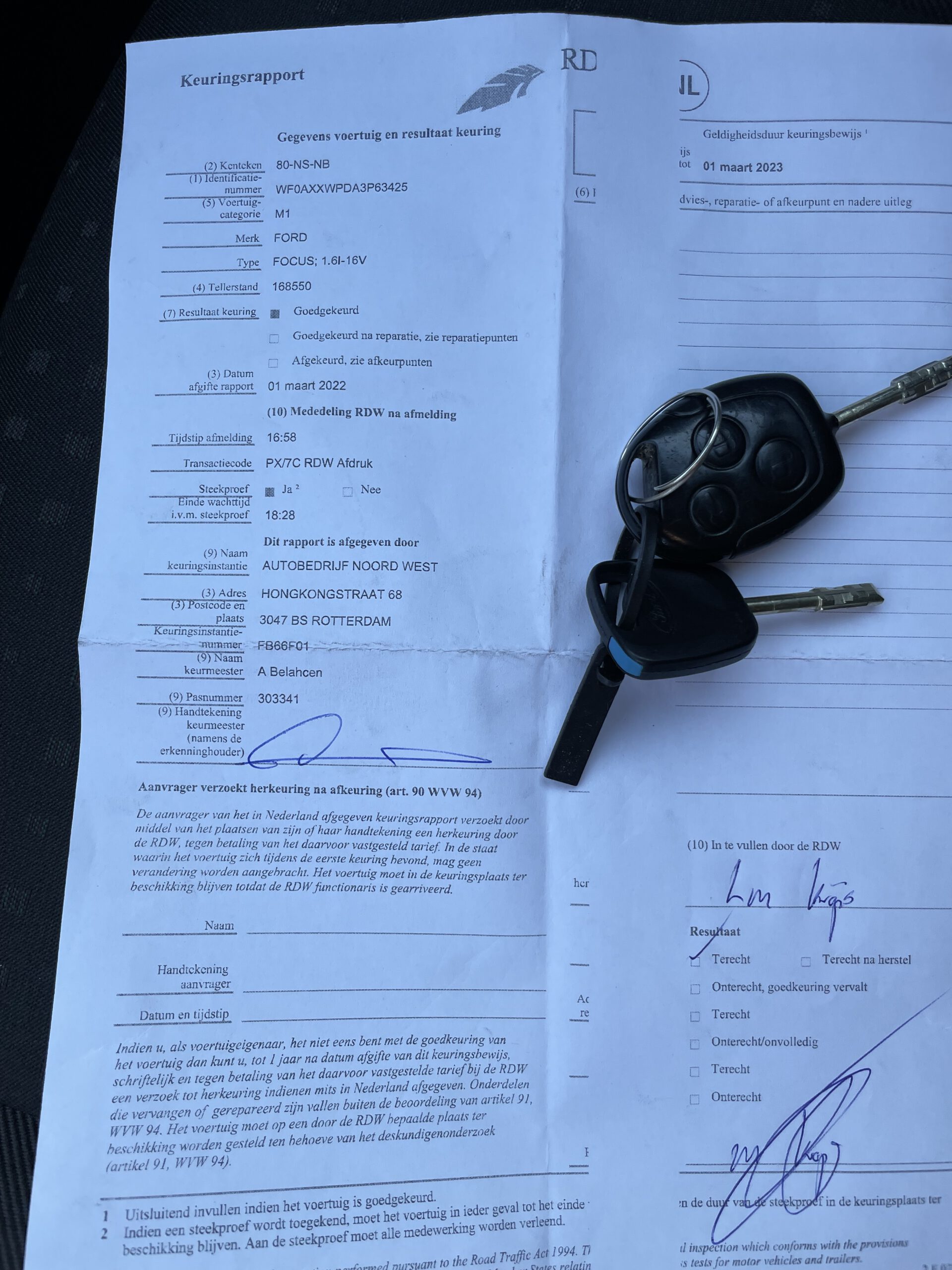 ford focus 5 deurs 1.6 16v benzine apk tot 01-03-2023 168551KM